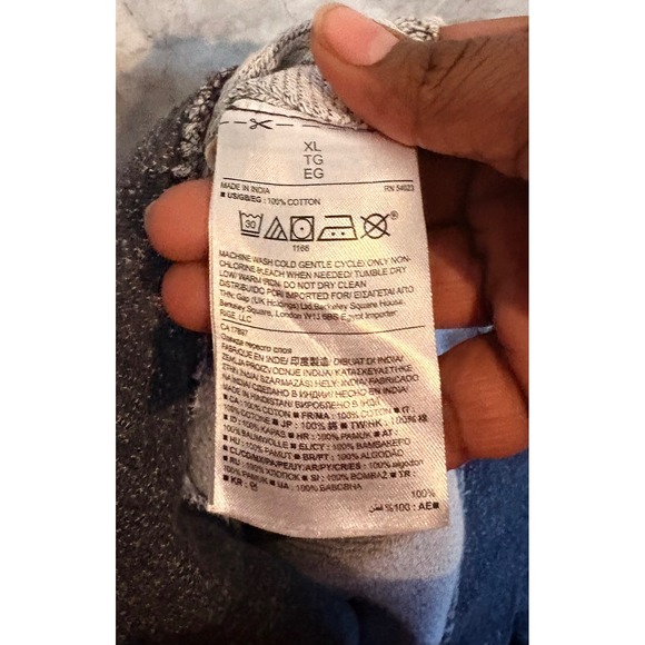 Banana Republic Men's XL Gray Heathered Cowl Neck Button Pullover Sweatshirt‎ - Picture 4 of 6